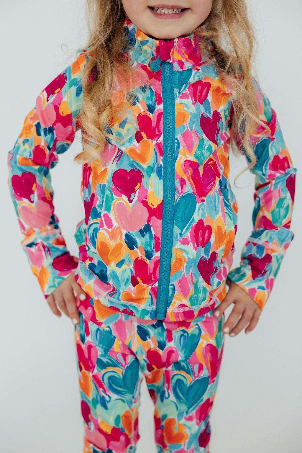 Heart Hustle Ruffle Activewear Zip Jacket - Mila & Rose ®