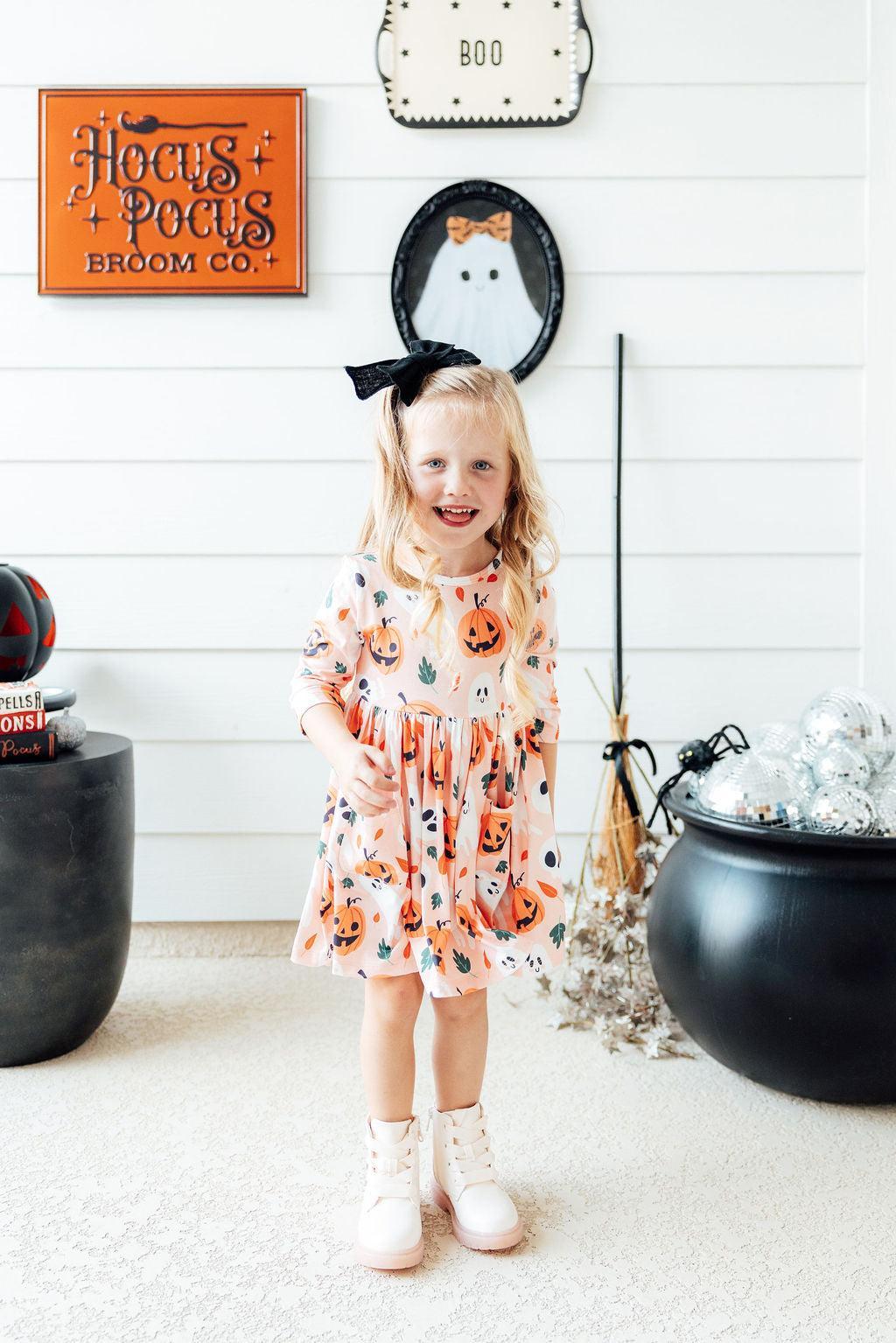Halloween Pumpkin Twirl Dress - Mila & Rose ®