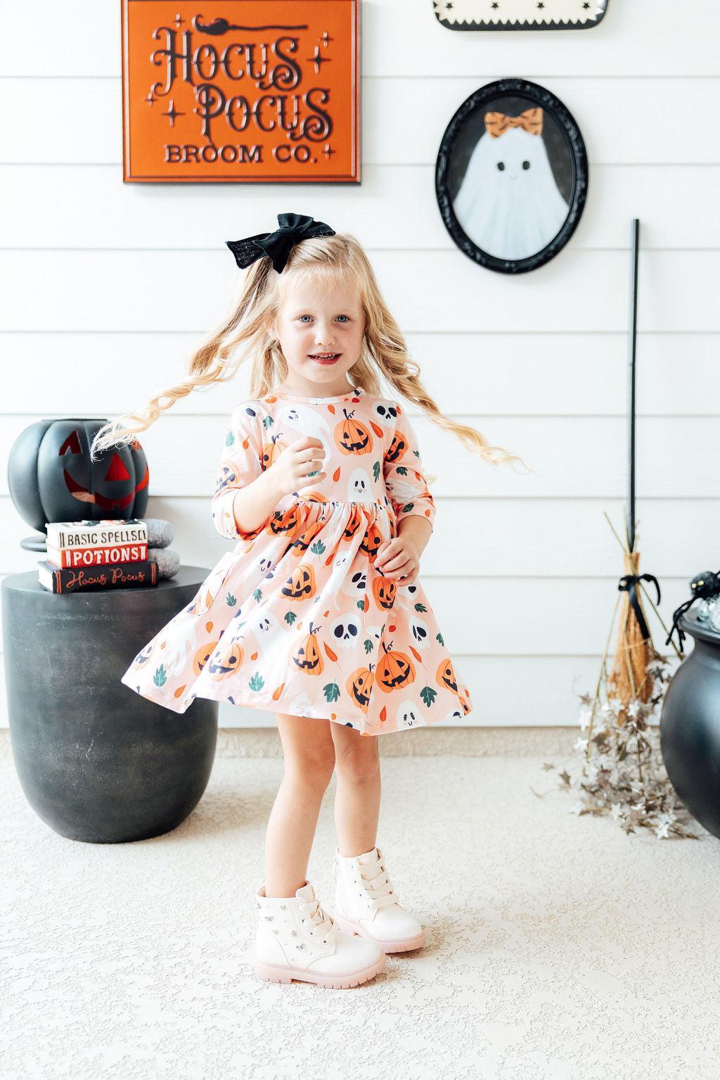 Halloween Pumpkin Twirl Dress - Mila & Rose ®