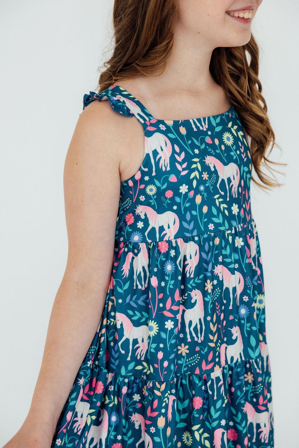 Unicorn Ruffle Maxi Dress - Mila & Rose ®