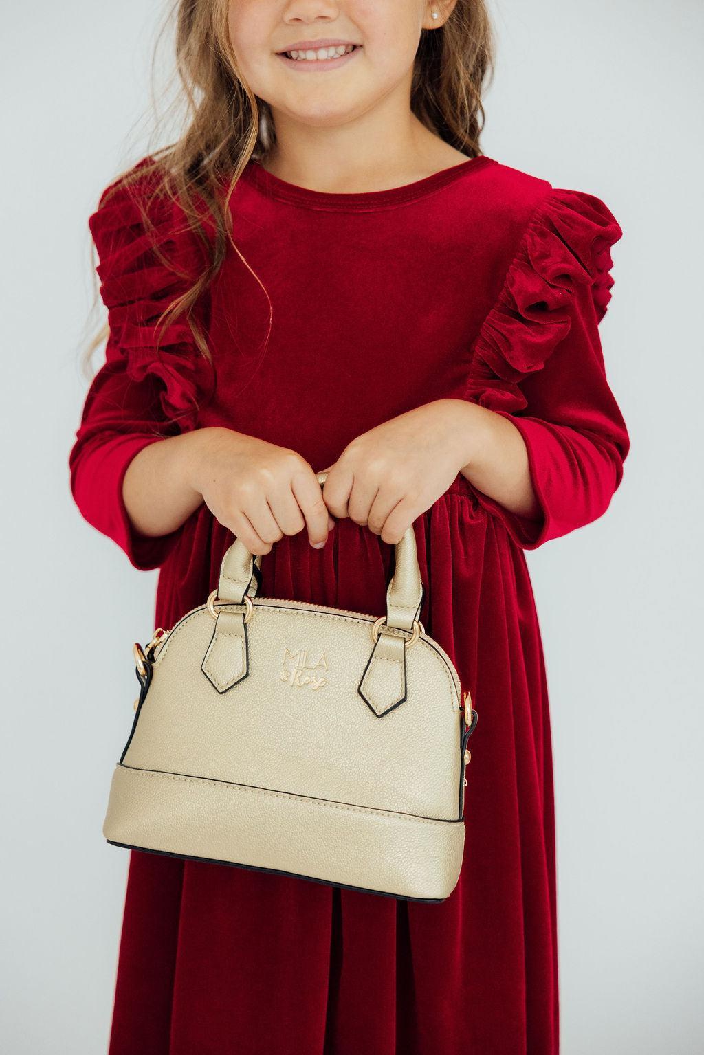 Gold Metallic Girl’s Crossbody Purse - Mila & Rose ®