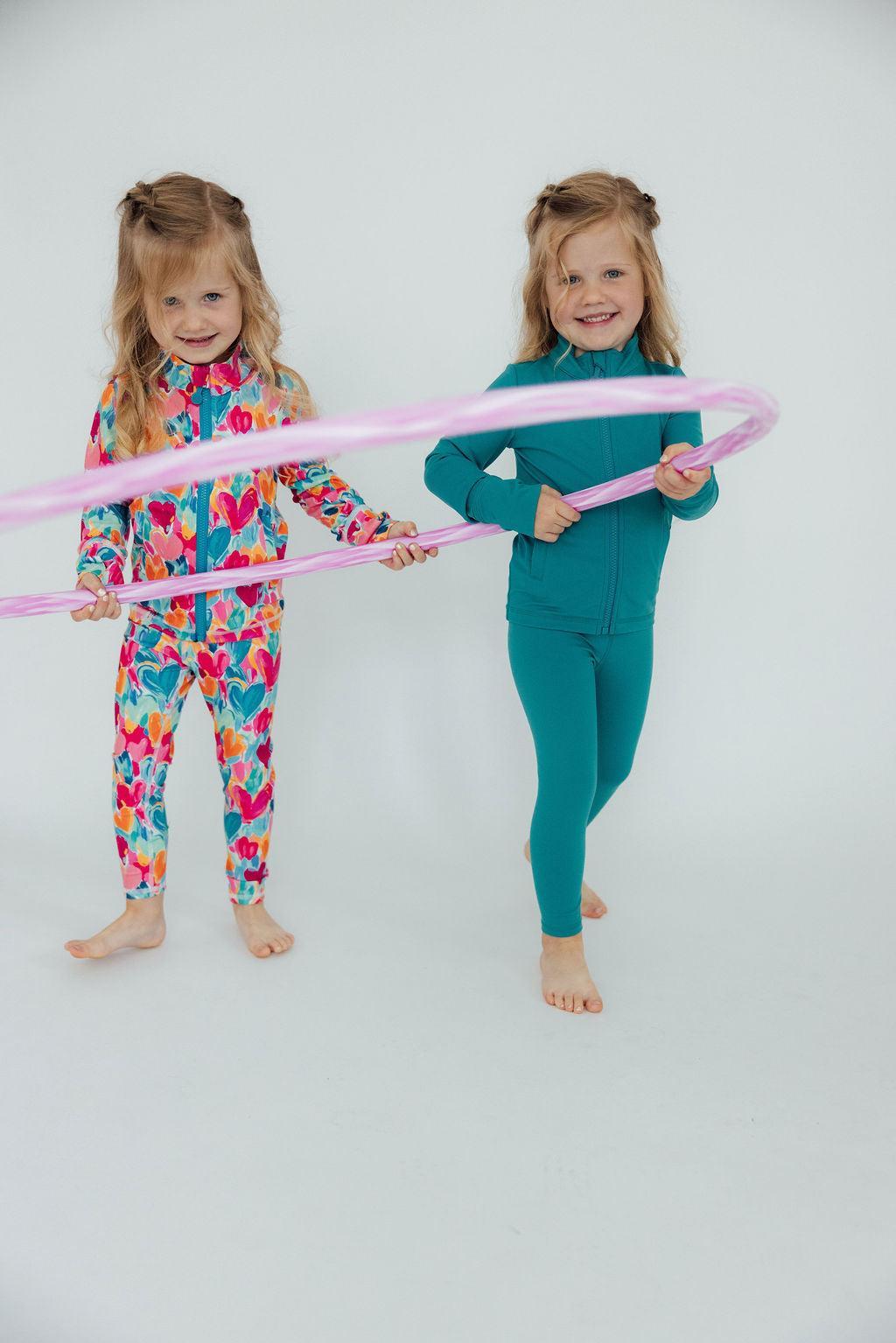 Heart Hustle Ruffle Activewear Zip Jacket - Mila & Rose ®