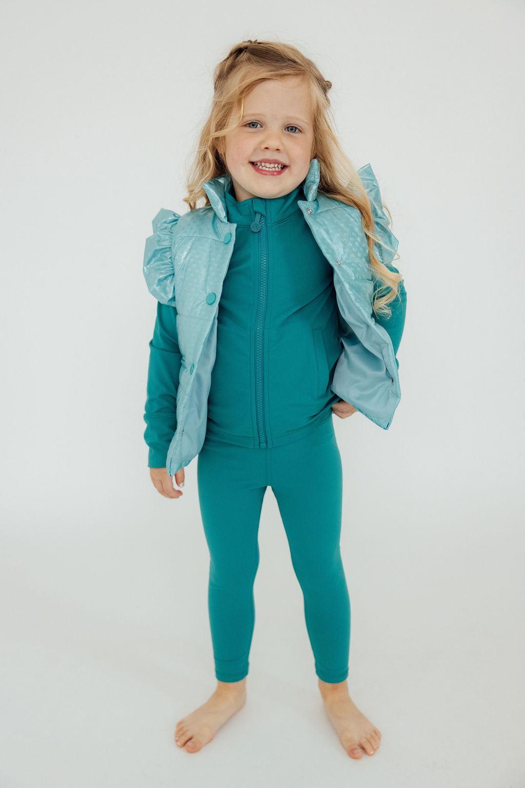 Turquoise Dot Puffer Vest - Mila & Rose ®