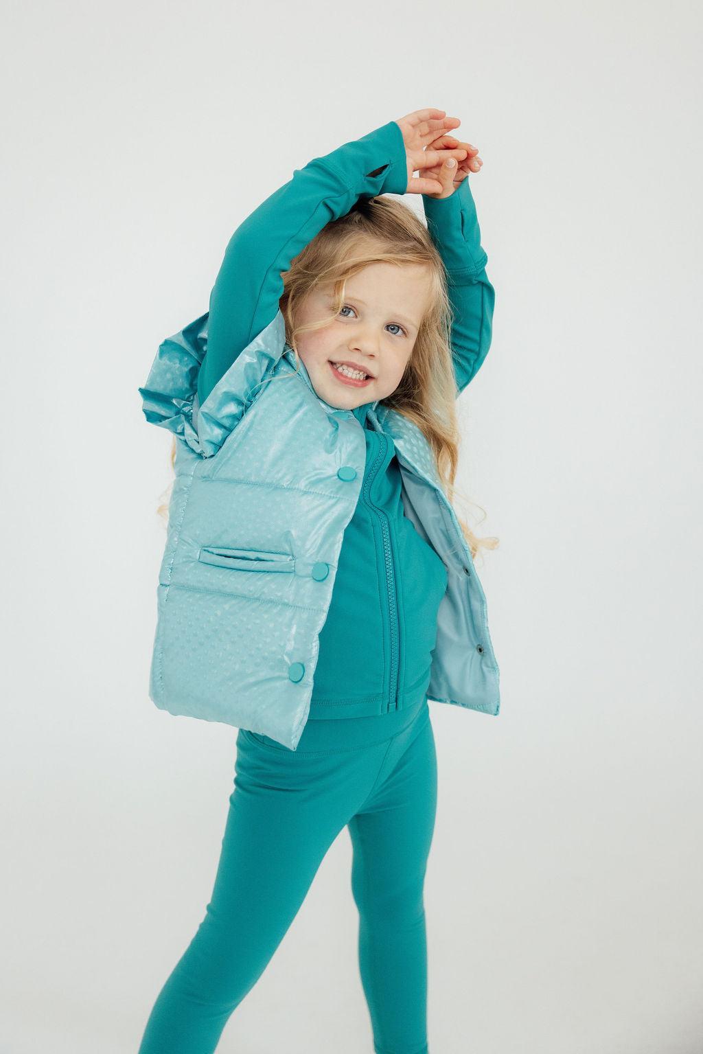 Turquoise Dot Puffer Vest - Mila & Rose ®