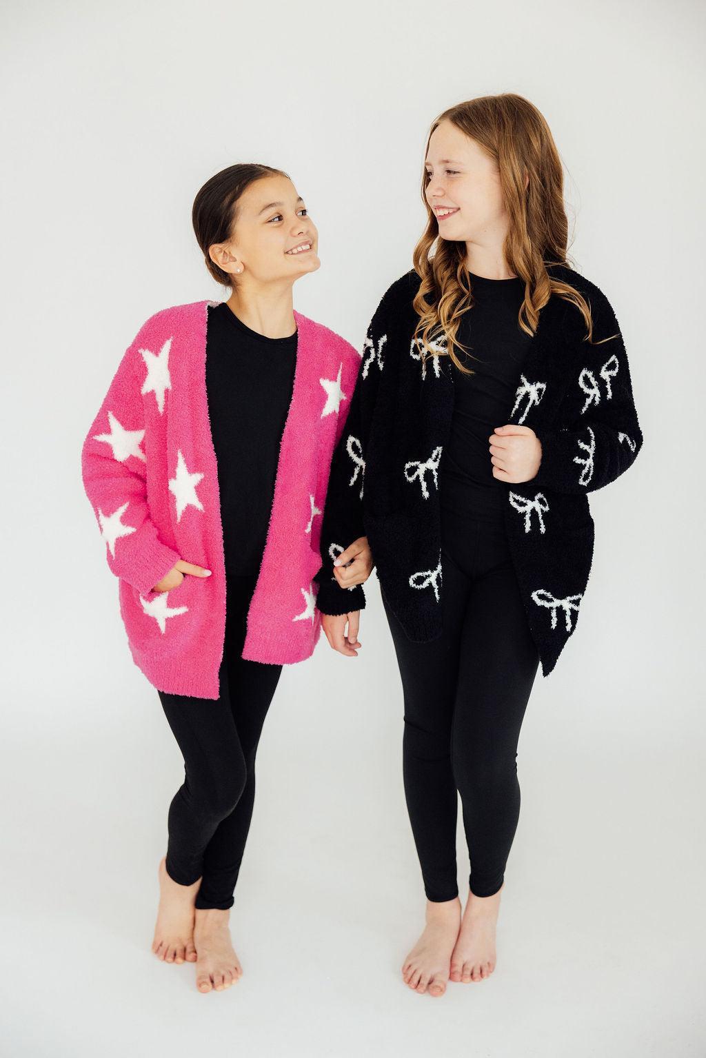 Kids Cozy Cardigan - Pink Star - Mila & Rose ®