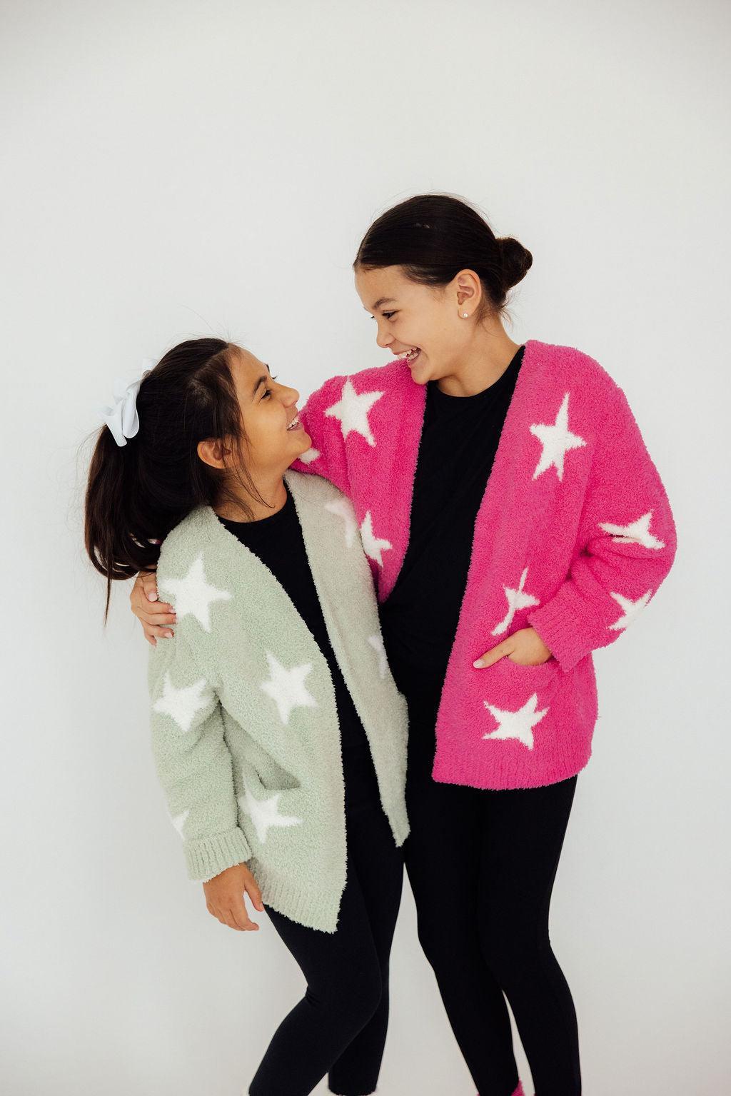Star Kids Cozy Cardigan - Sage/Coconut - Mila & Rose ®