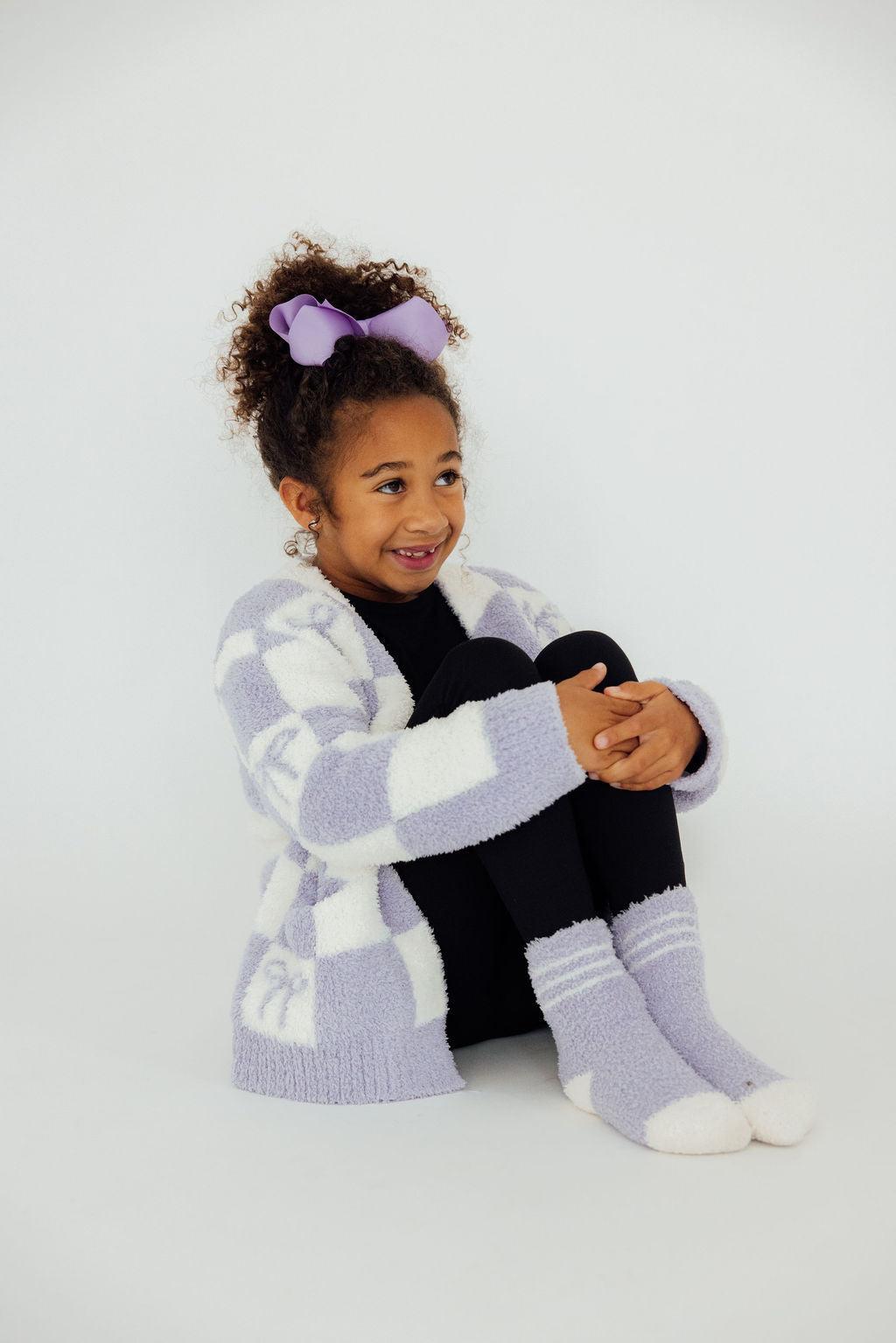 Kids Cozy Socks - Lavender/Coconut - Mila & Rose ®