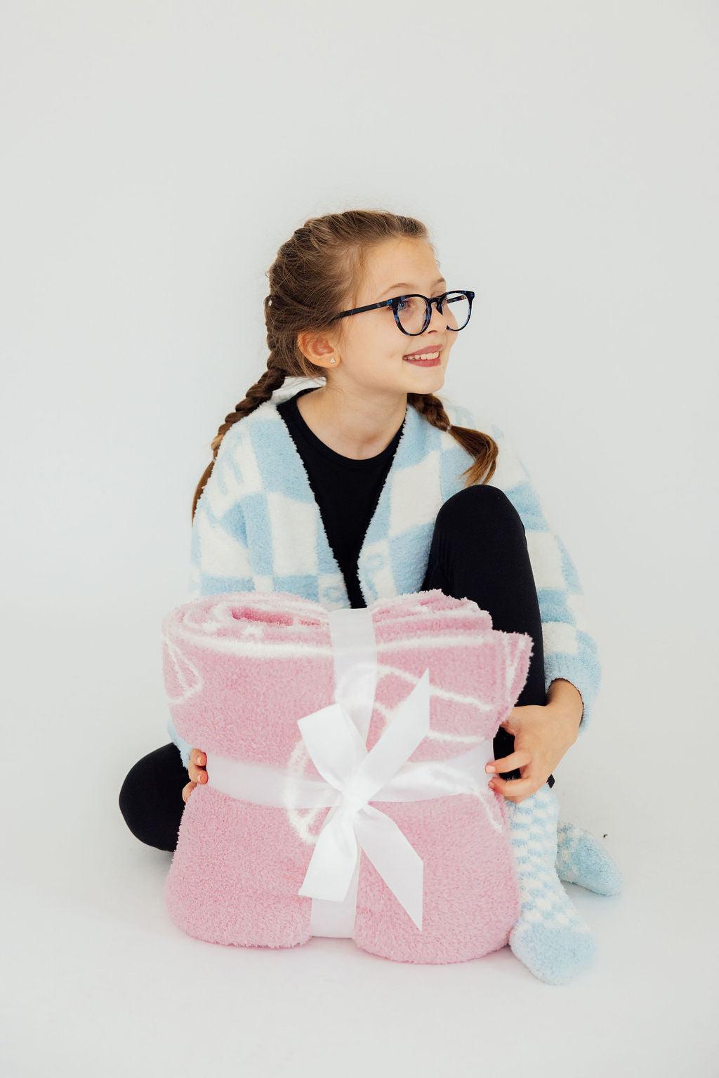 Kids Cozy Blanket - Light Pink Cowgirl - Mila & Rose ®