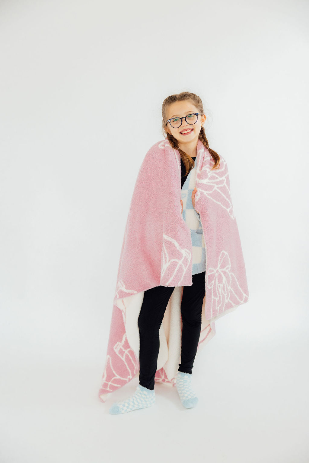 Kids Cozy Blanket - Light Pink Cowgirl - Mila & Rose ®