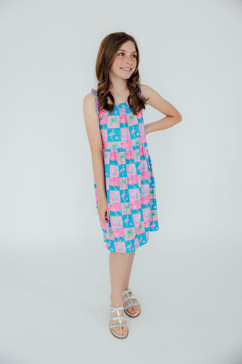 Flock Star Flamingo Ruffle Dress - Summer - Mila & Rose ®