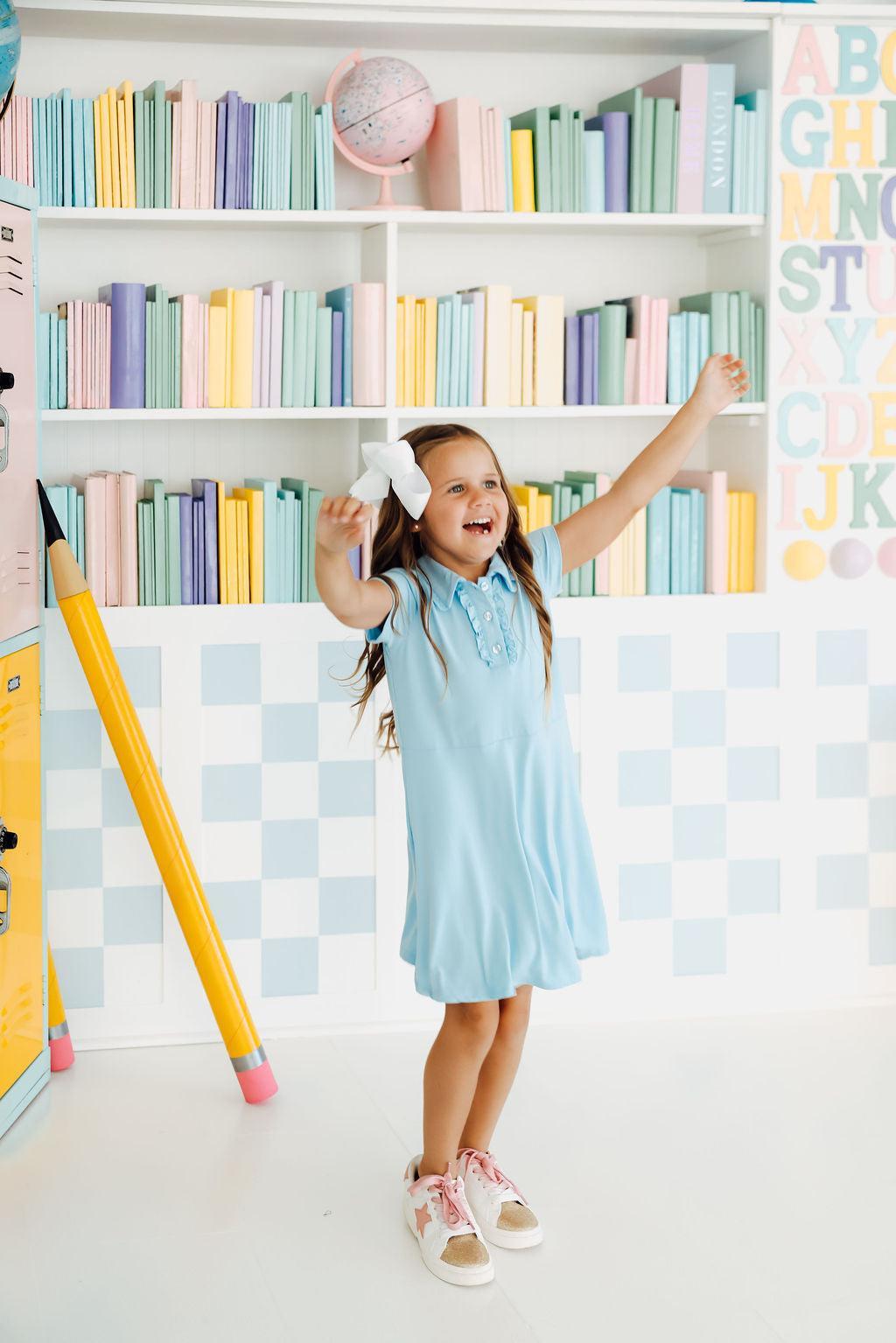 Bluebird Light Blue Polo Dress - Mila & Rose ®