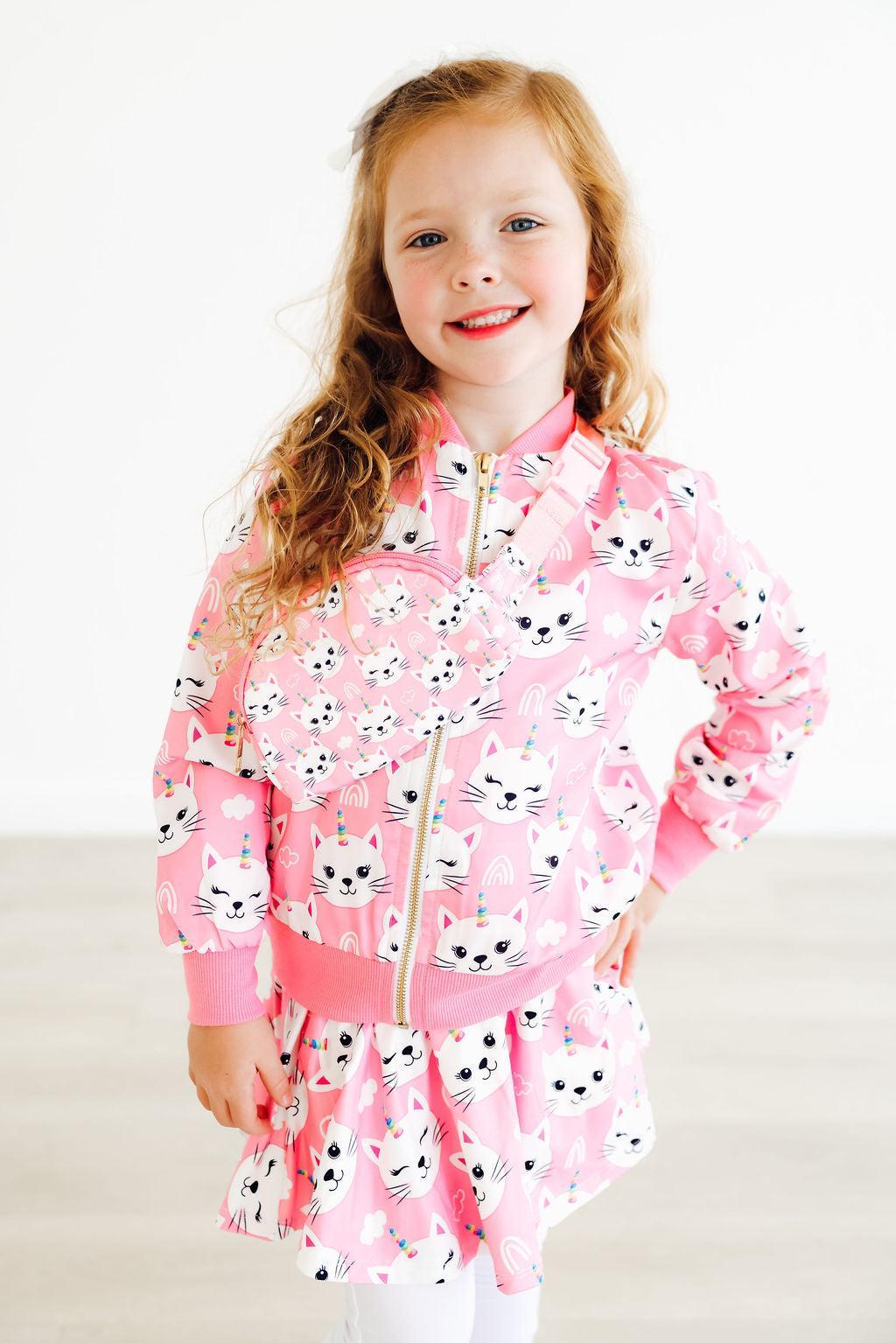 Unicorn Kitties Satin Jacket - Mila & Rose ®