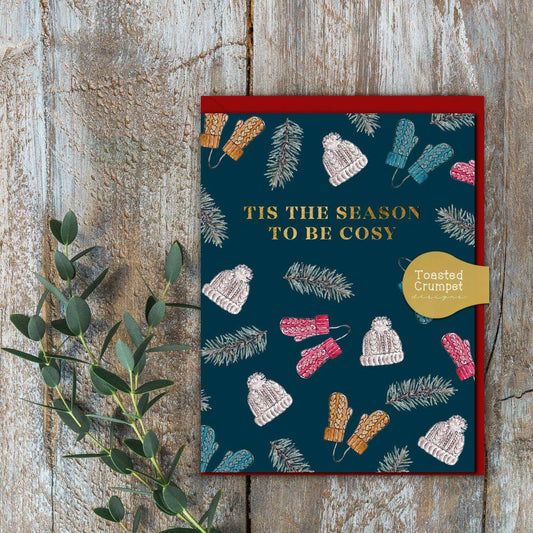Mini Christmas Card - Tis The Season To Be Cozy - Toasted Crumpet