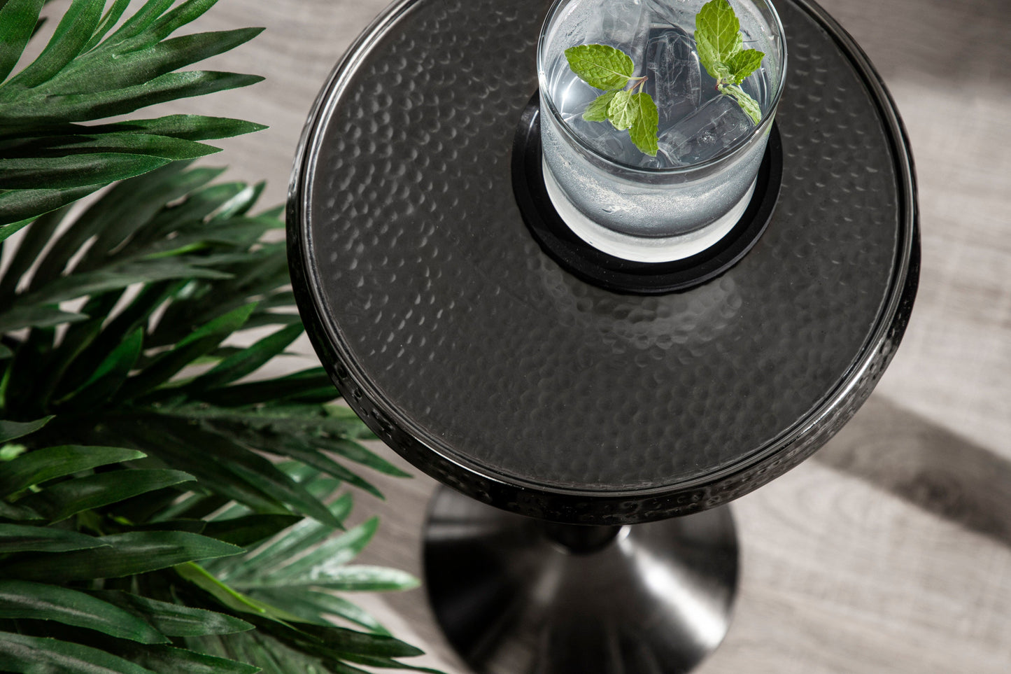 Sanzo Metal Cocktail Table or Plant Stand