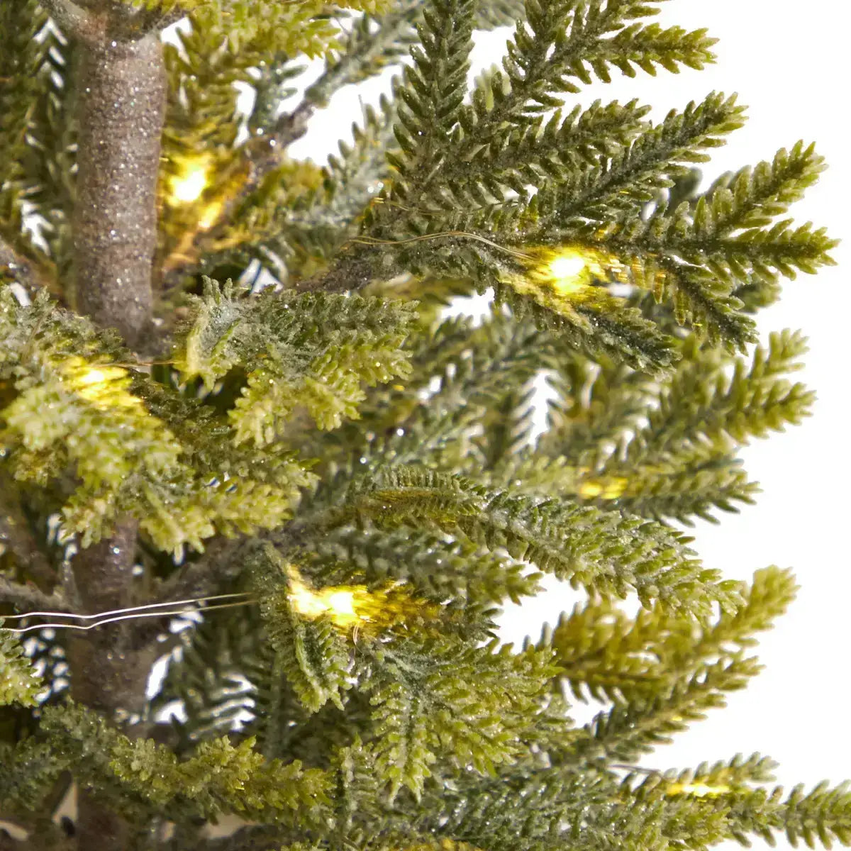 26” Pine “Natural Look” Artificial Christmas Tree with 35 Warm White Lights in Rustic Metal Planter - Green - Nearly