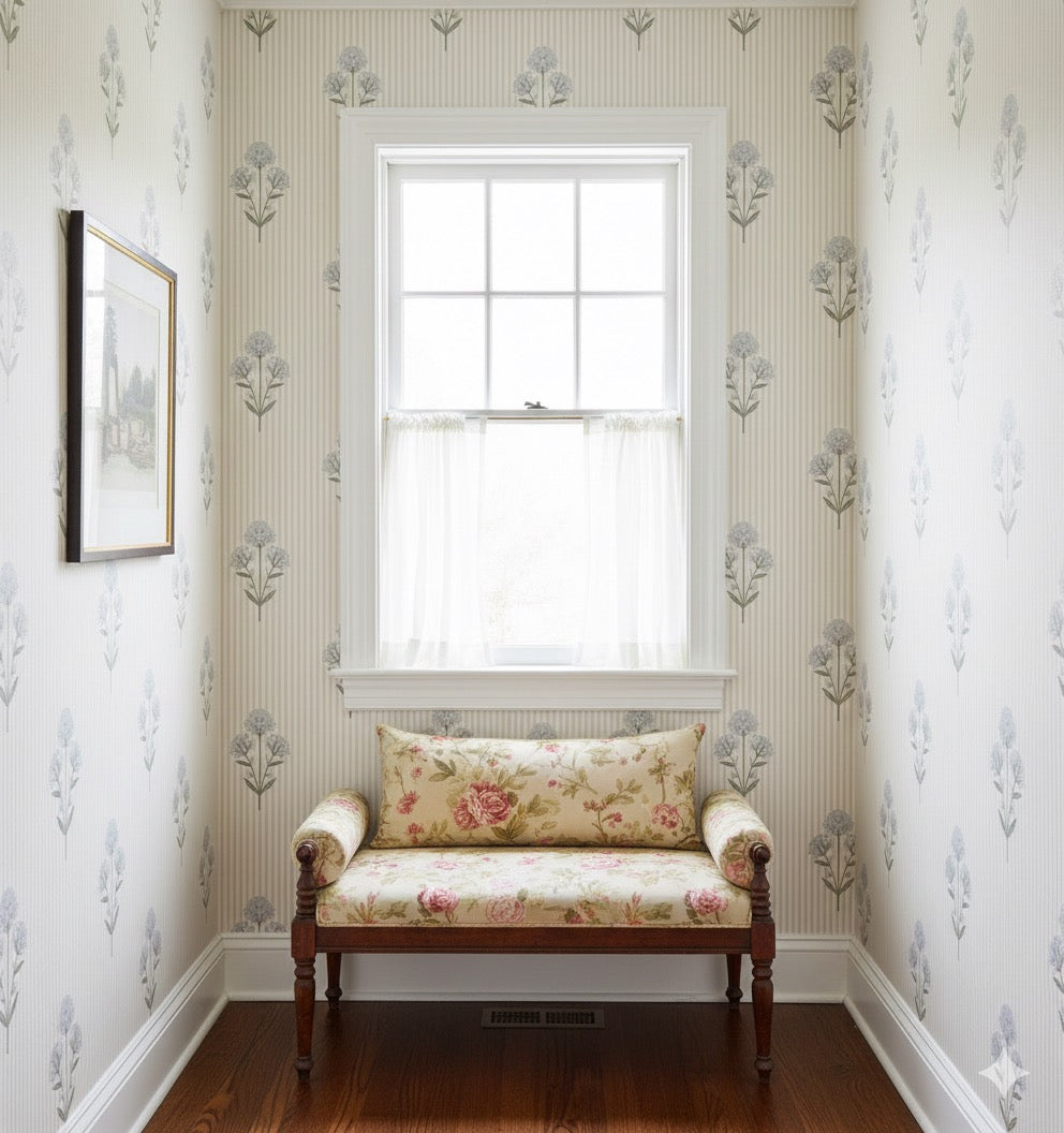 Susannah French Bouquet Wallpaper by Kourtni Gunn - Loomwell Home Goods