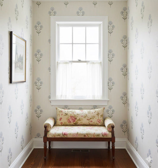 Susannah French Bouquet Wallpaper by Kourtni Gunn - Loomwell Home Goods