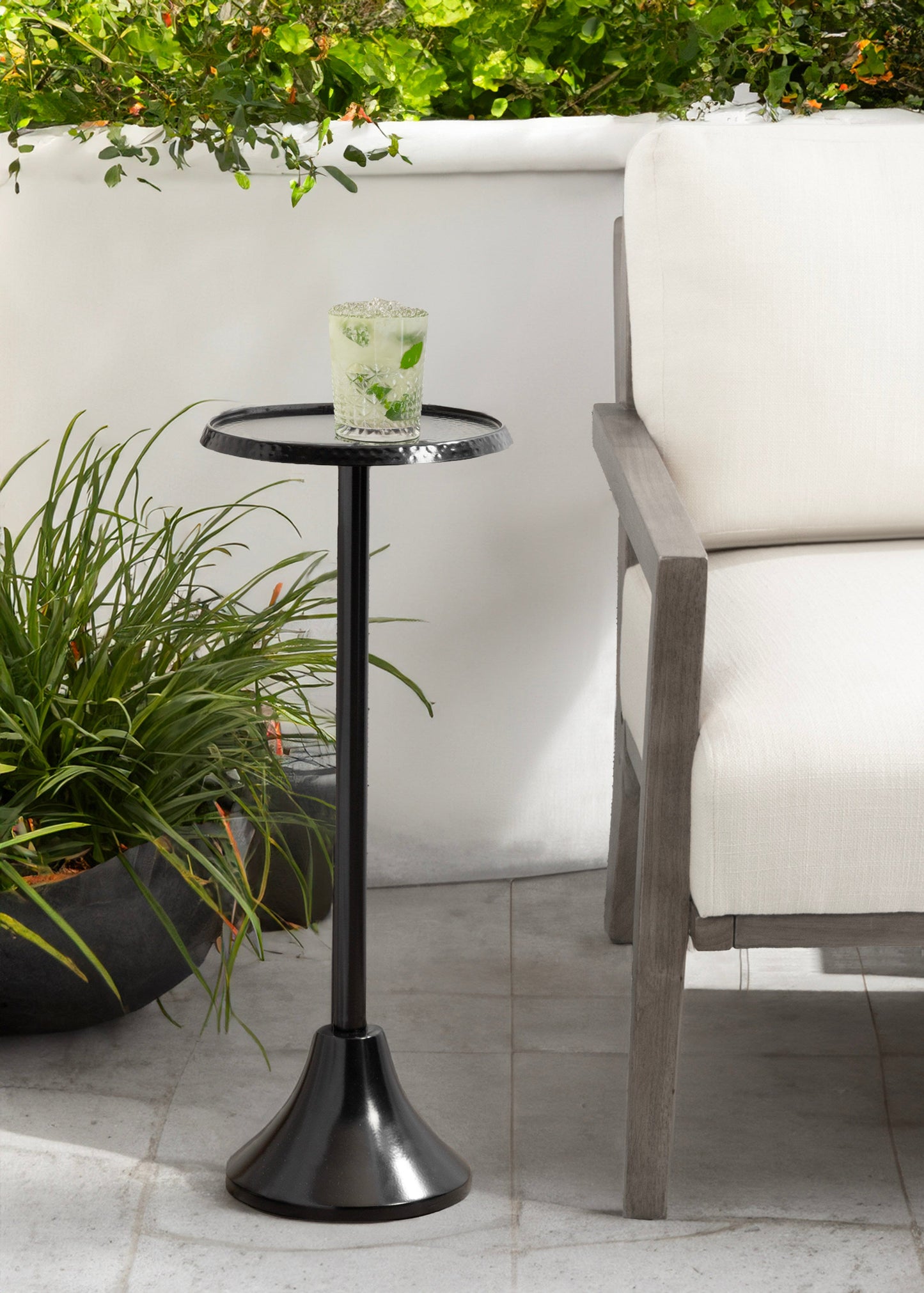 Sanzo Metal Cocktail Table or Plant Stand