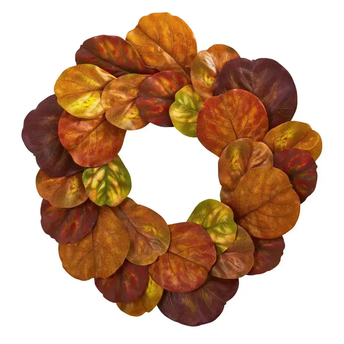29” Fiddle Leaf Artificial Wreath - Nearly Natural