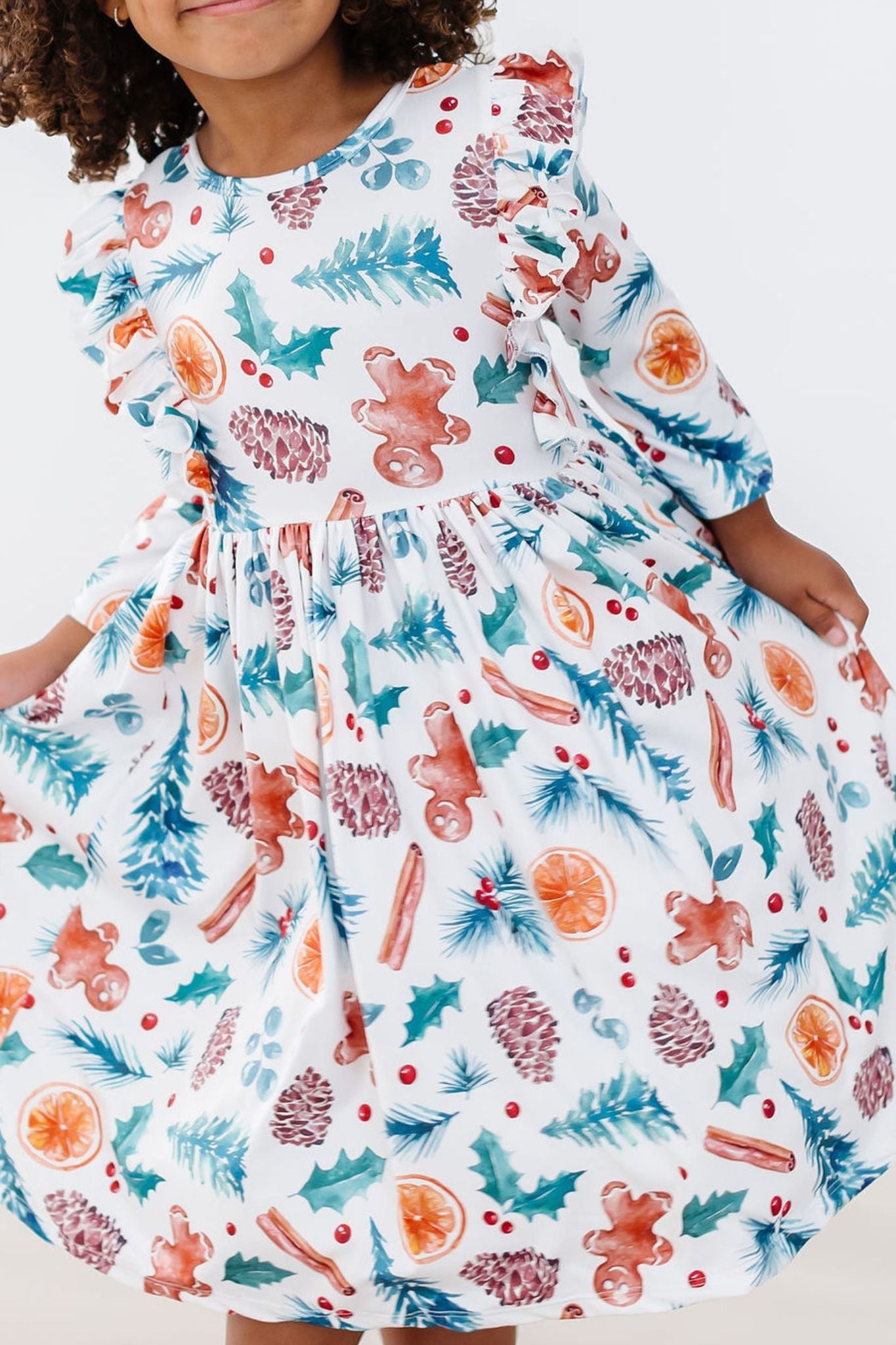 Classic Christmas Ruffle Twirl Dress - Mila & Rose ®