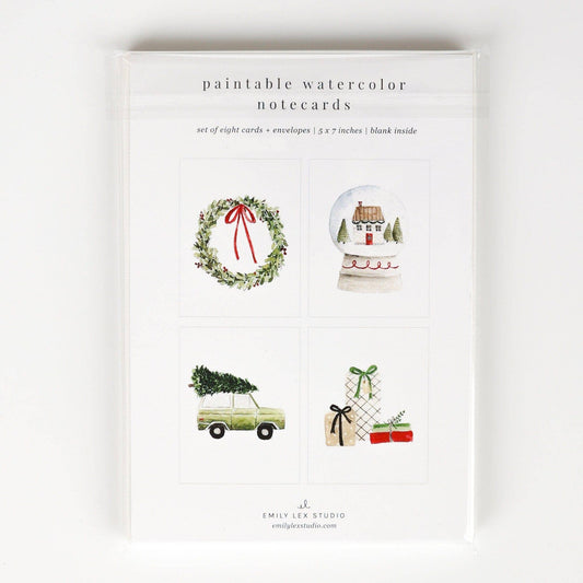 Paintable Notecards - Christmas Cheer