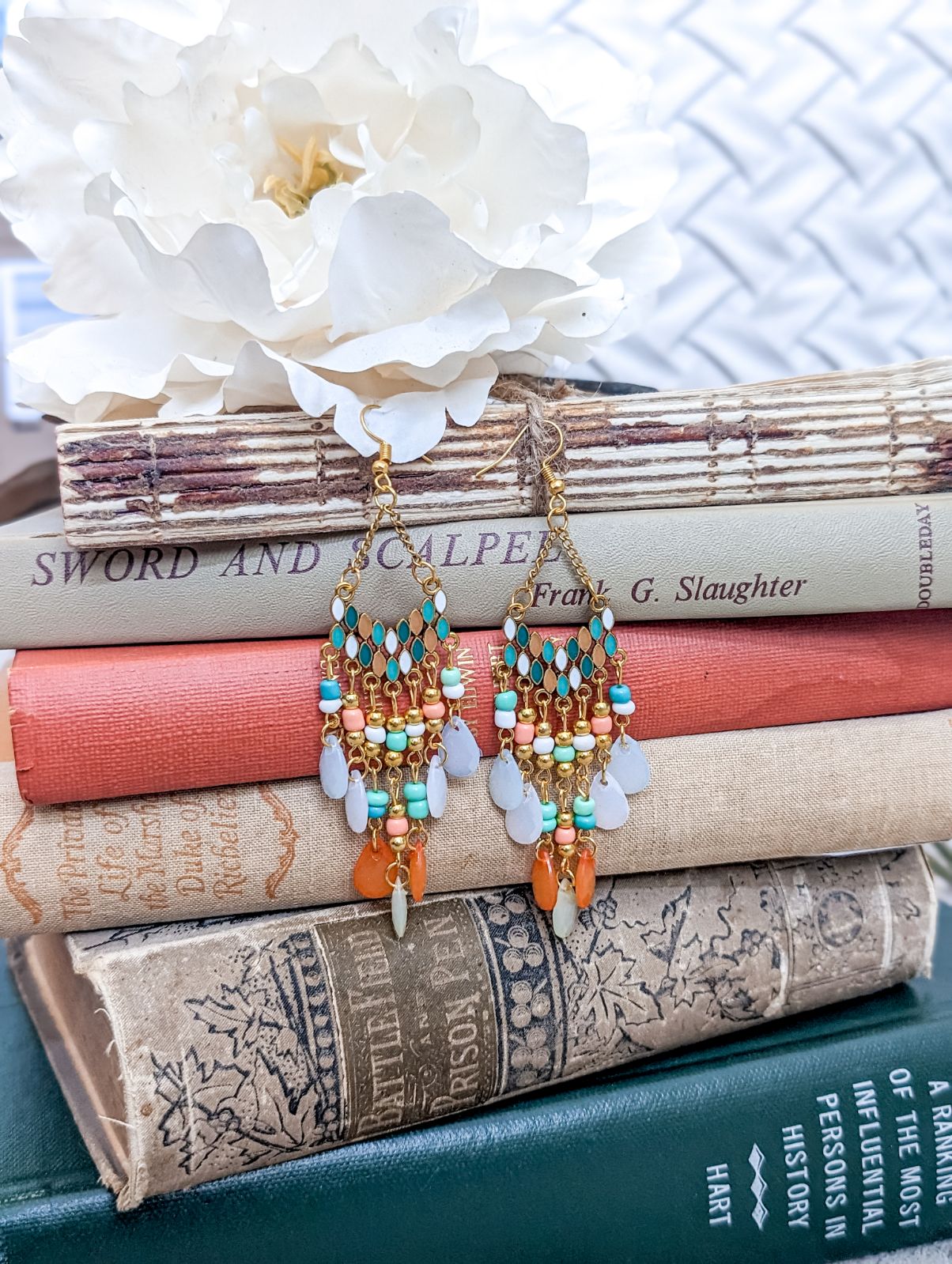 Beautiful Beachy Chandelier Earrings