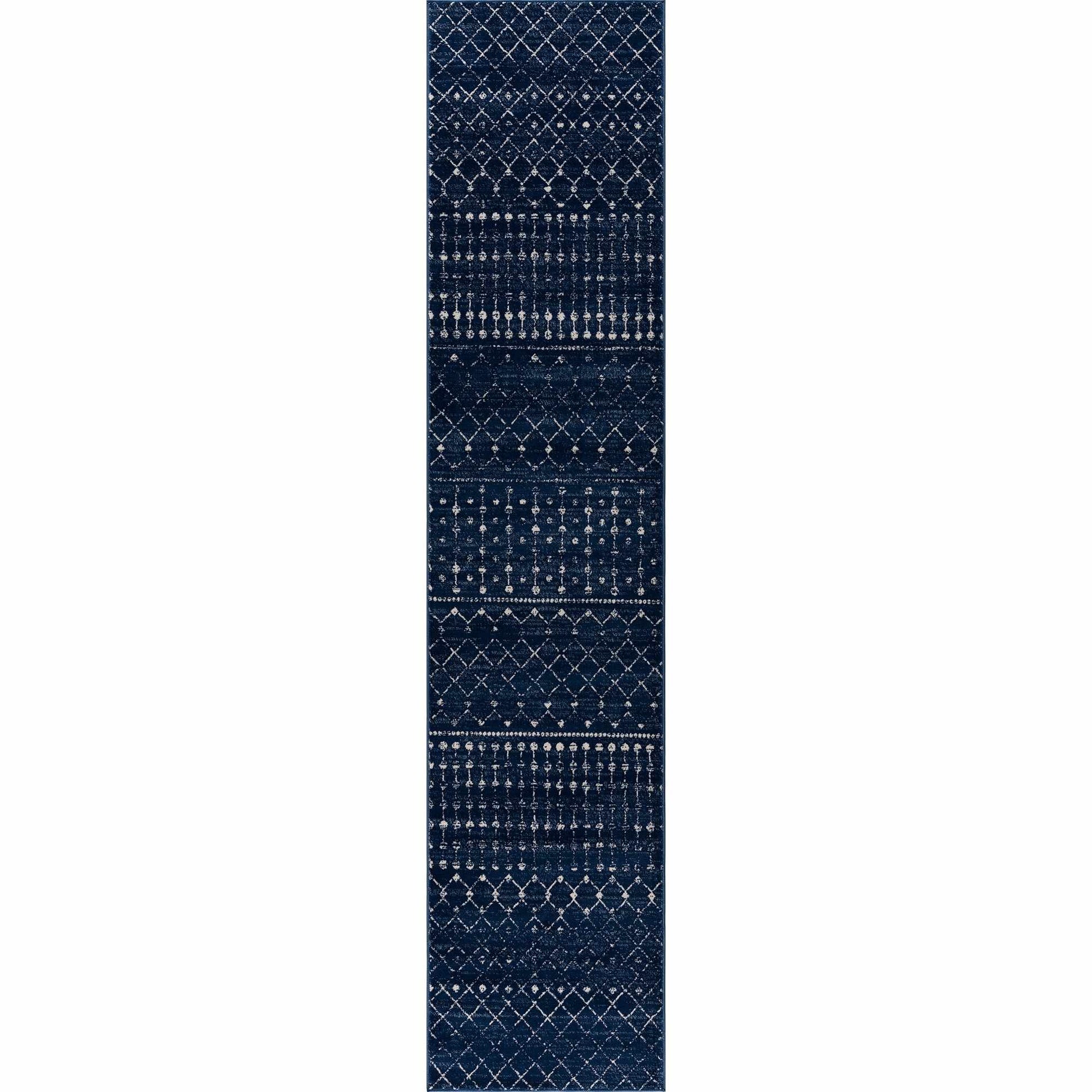 Tigrican Navy 2335 Area Rug - * 2’7’’ x 10’ Runner - Boutique Rugs