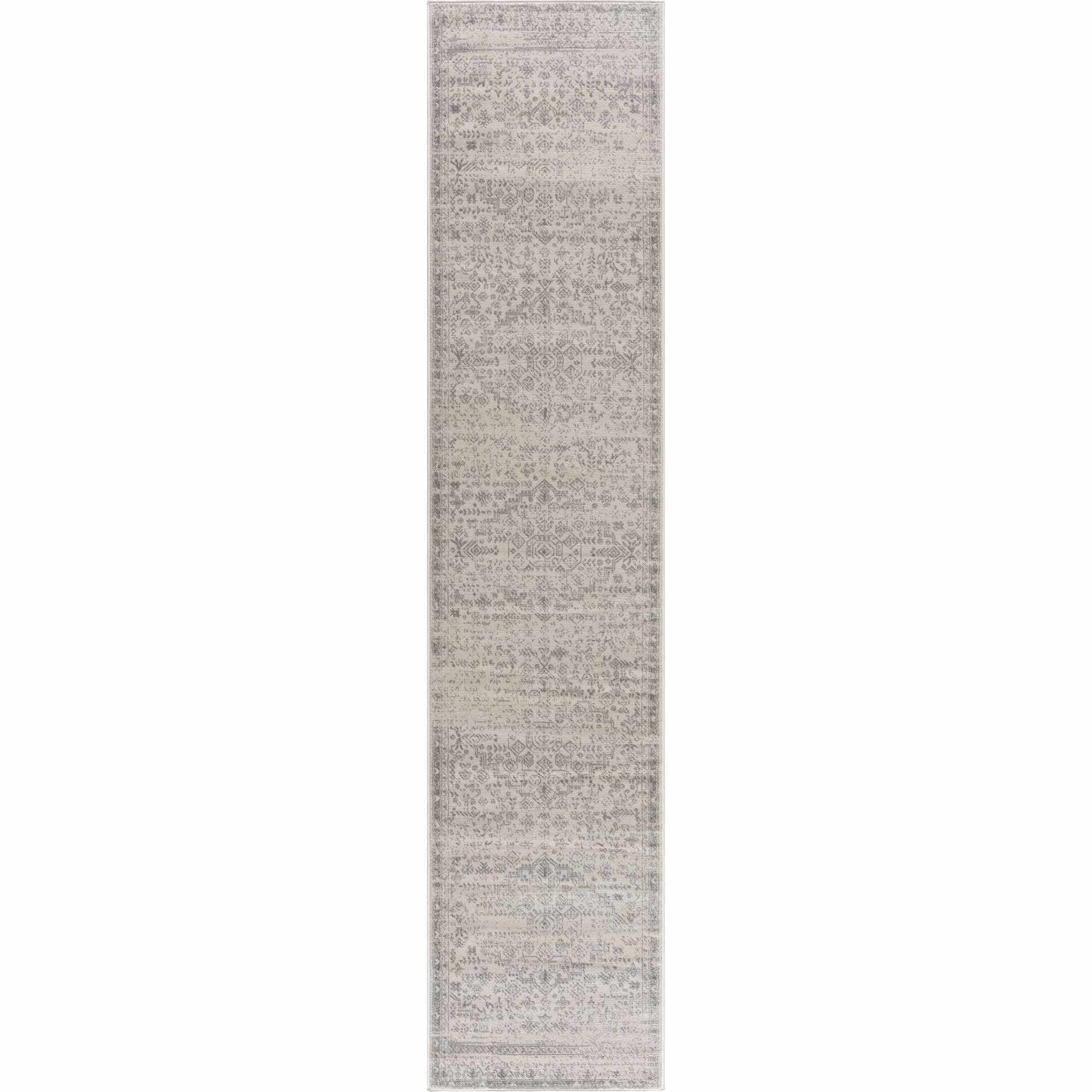 Tigried Ivory & Gray 2323 Area Rug - Clearance - 2’7’’ x 10’ Runner - Boutique Rugs