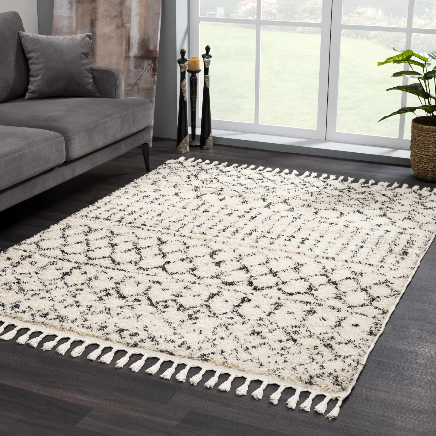 Kibureau Cream Barber Shag Rug - Limited Edition - Boutique Rugs