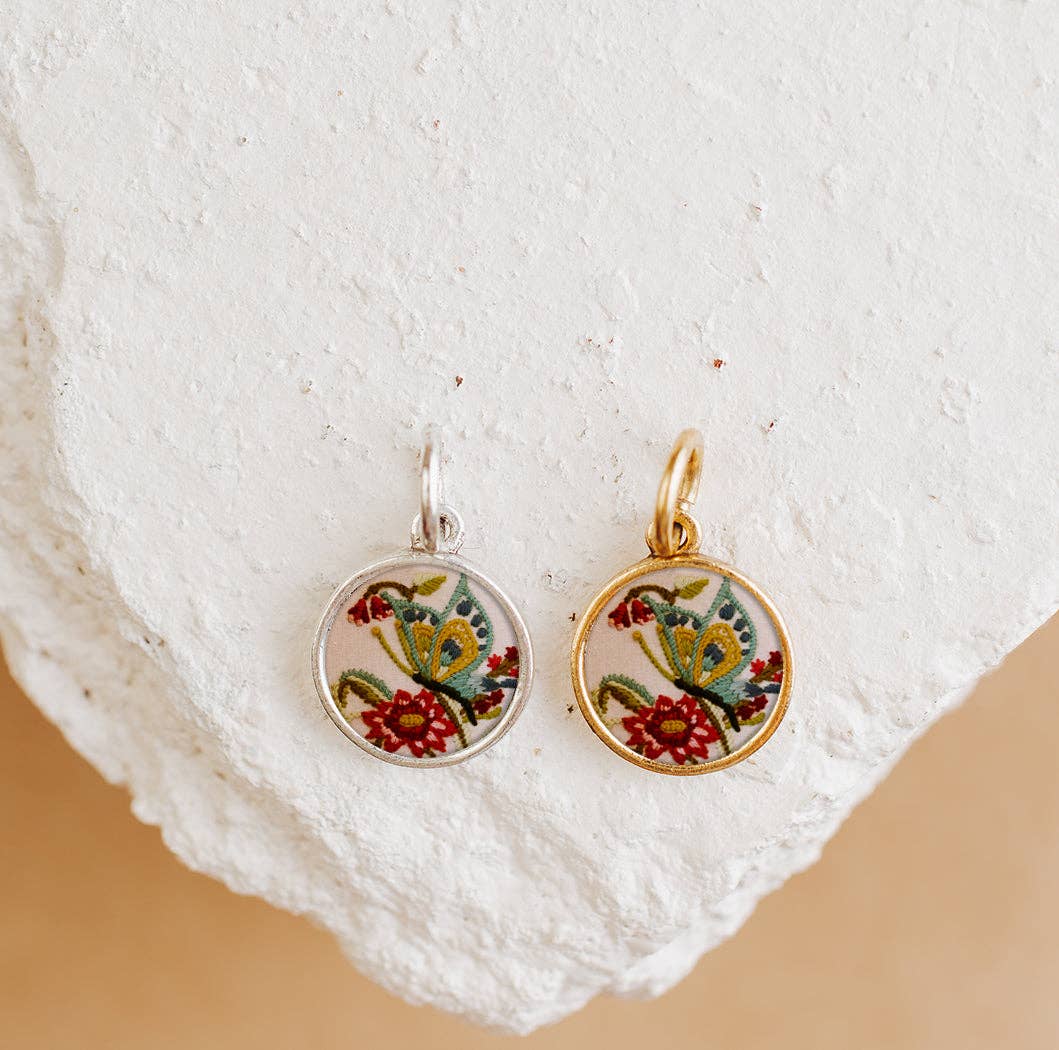 Butterfly Charm or Pendant - Gold Silver