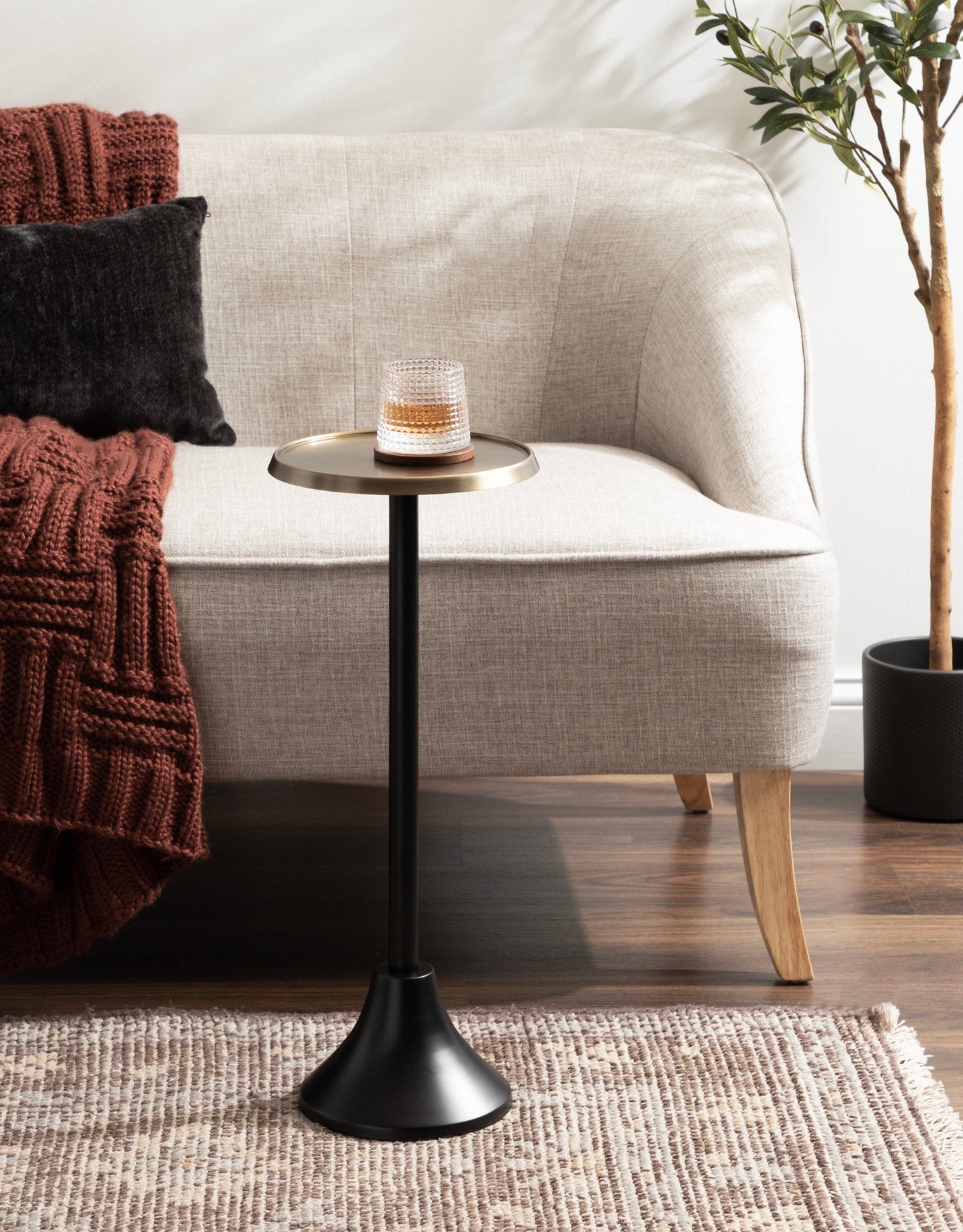 Sanzo Metal Cocktail Table or Plant Stand