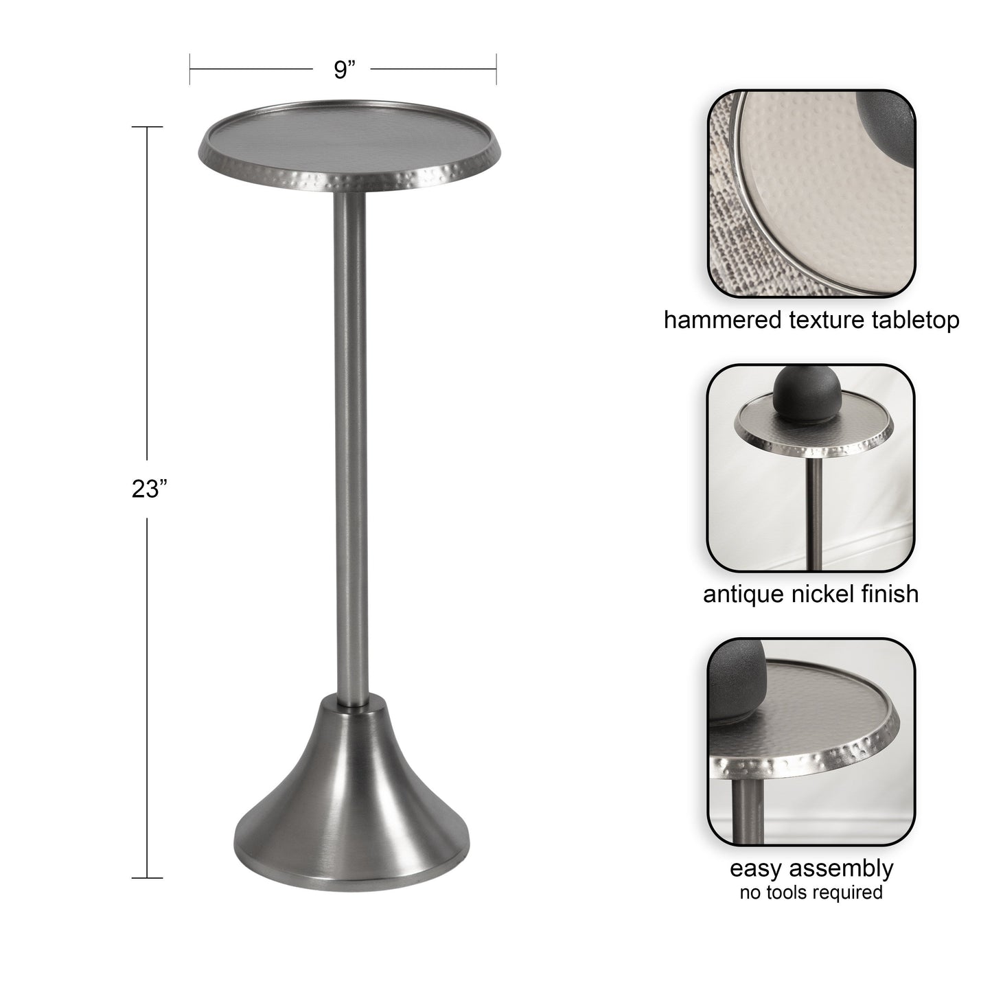 Sanzo Metal Cocktail Table or Plant Stand