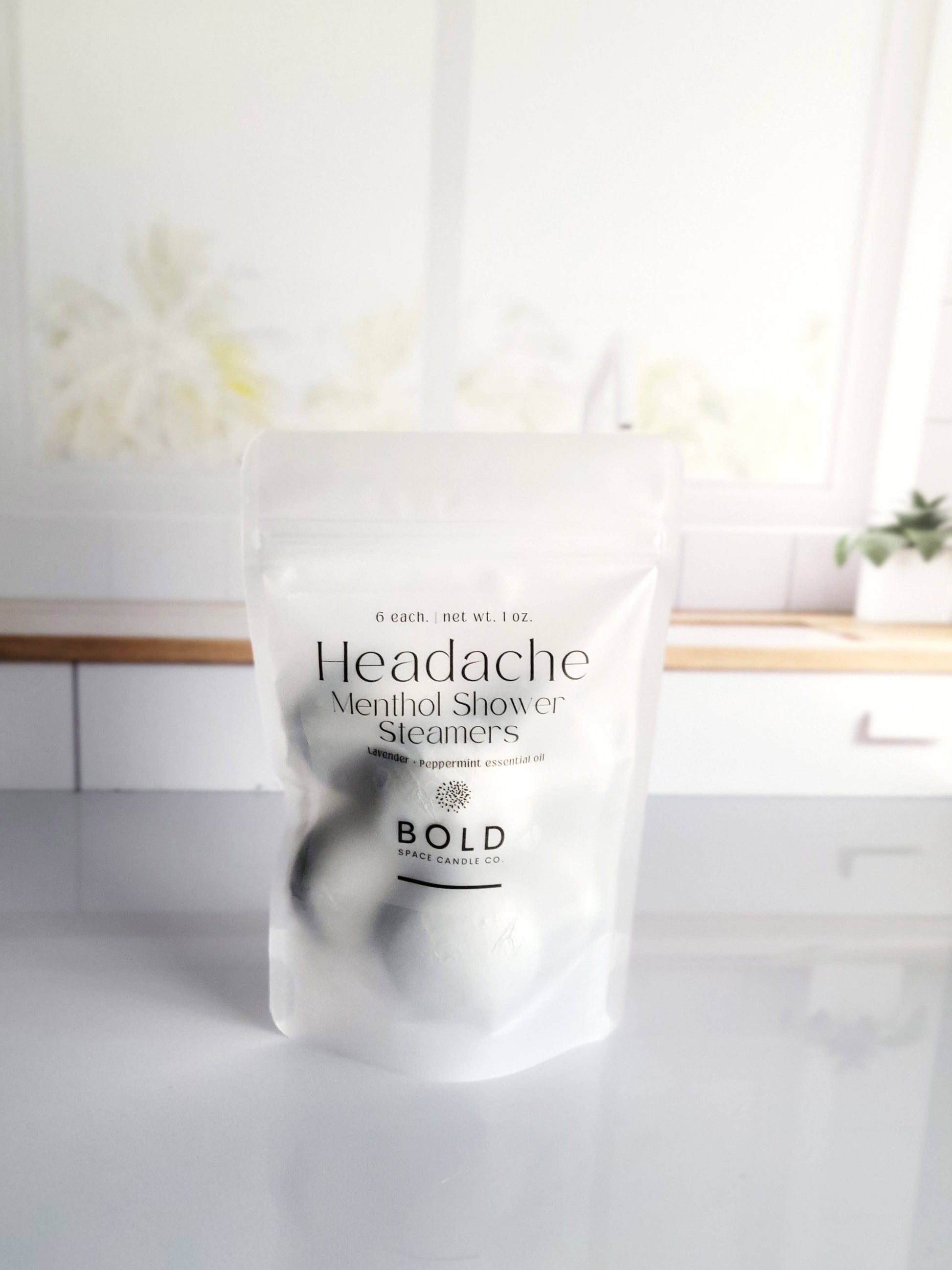 Shower Steamers – Headache Relief - Lavender + Peppermint - 6 pack - Bold Space Candle Co.