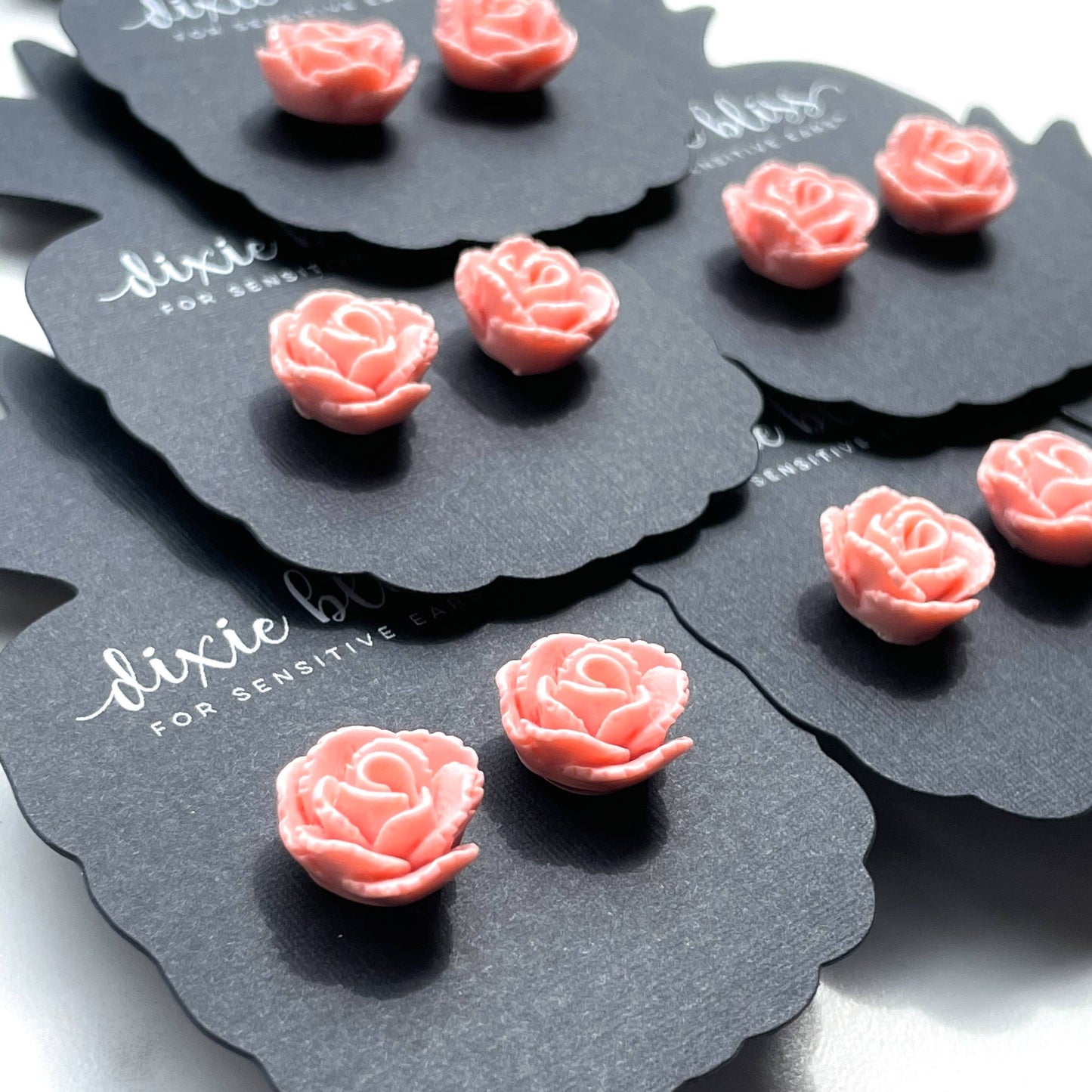 Boucles d'oreilles roses en forme de chausson de ballet