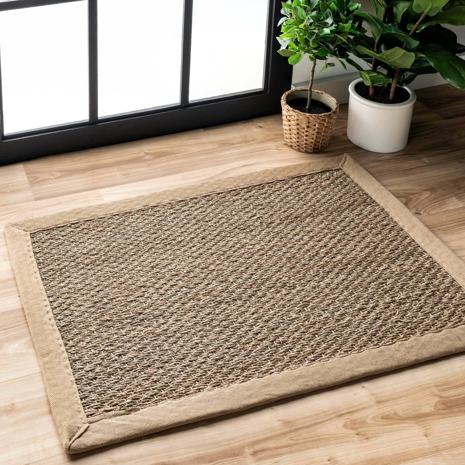 Seagrass Area Rug with Border