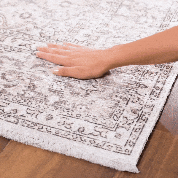 Cream Holi-2301 Washable Area Rug - Boutique Rugs