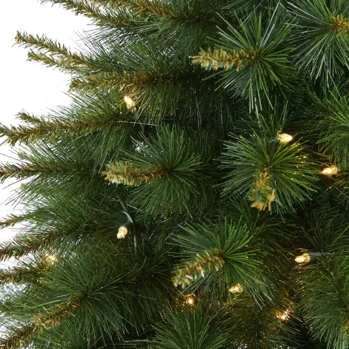 3’ New England Pine Artificial Christmas Tree with 50 Clear Lights and 117 Bendable Branches - Green - Nearly Natural