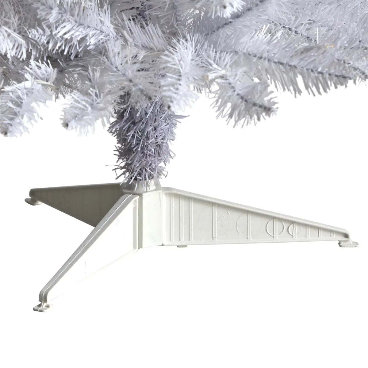 3’ Slim White Artificial Christmas Tree with 50 Warm White LED Lights and 161 Bendable Branches - White - Nearly Natural
