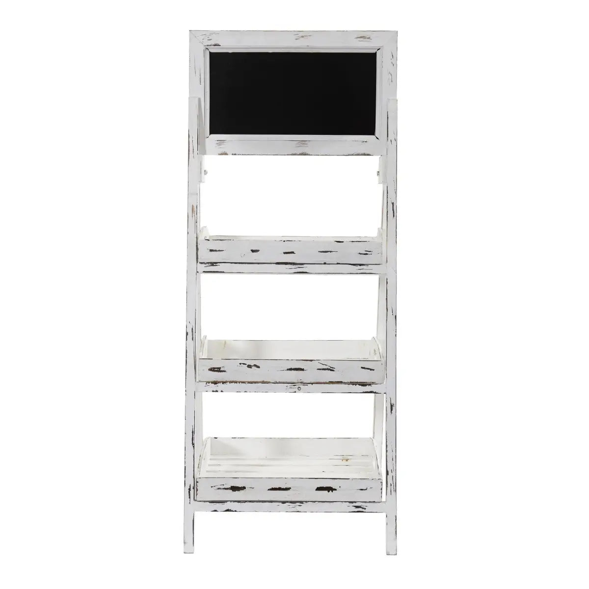 3’ White Washed Farmhouse Stand with Chalkboard - Nearly Natural