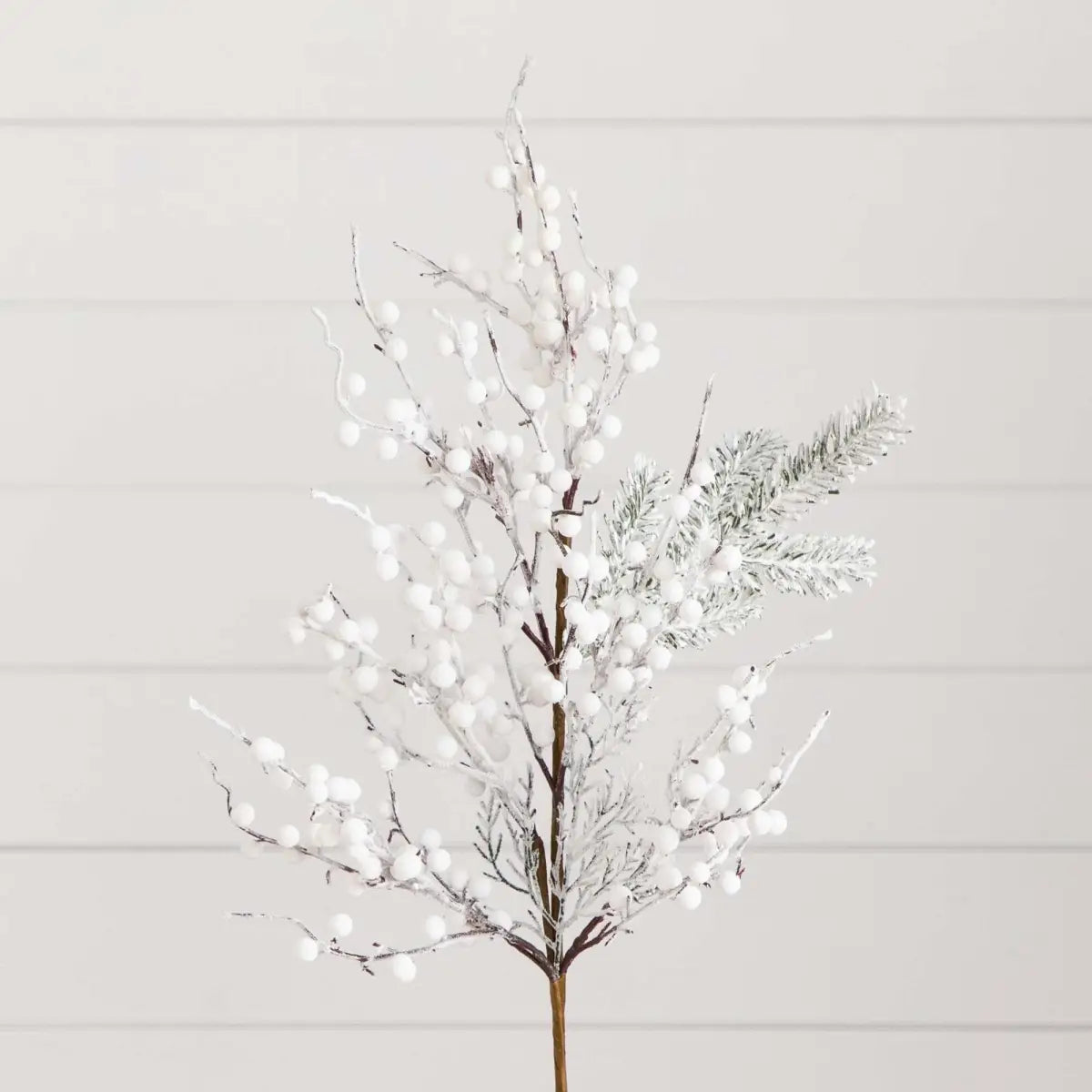 30’’ Artificial Flocked Berry Stems - Set of 3 - Nearly Natural
