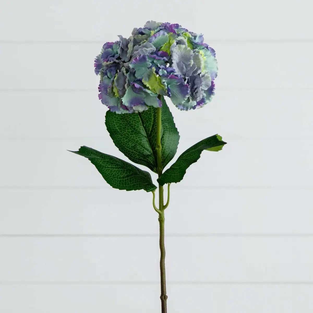 30’’ Artificial Hydrangea Flower Stems- Set of 3 - Blue - Nearly Natural