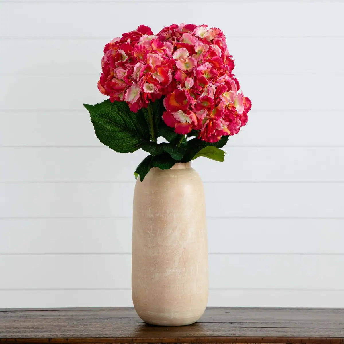 30’’ Artificial Hydrangea Flower Stems- Set of 3 - Nearly Natural