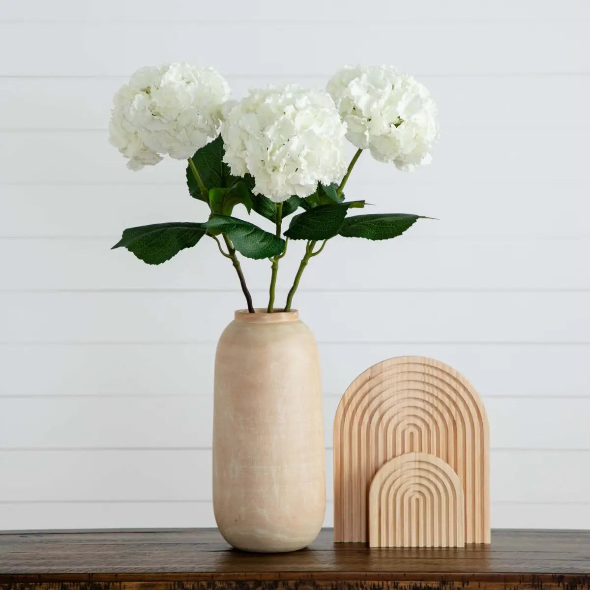 30’’ Artificial Hydrangea Flower Stems- Set of 3 - Nearly Natural