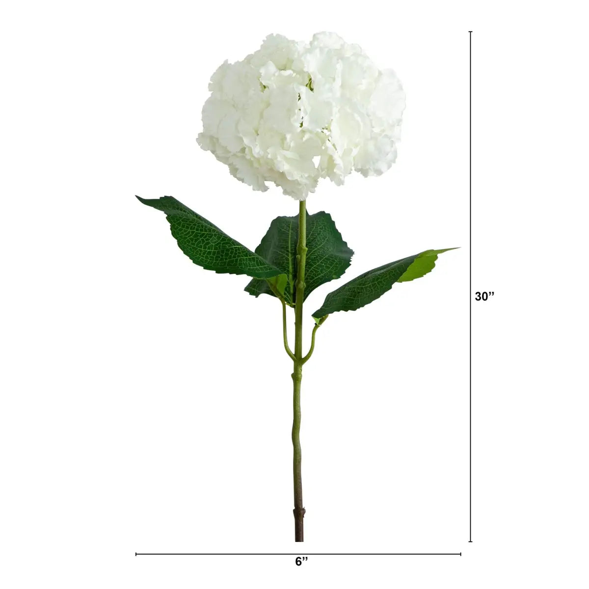 30’’ Artificial Hydrangea Flower Stems- Set of 3 - Nearly Natural