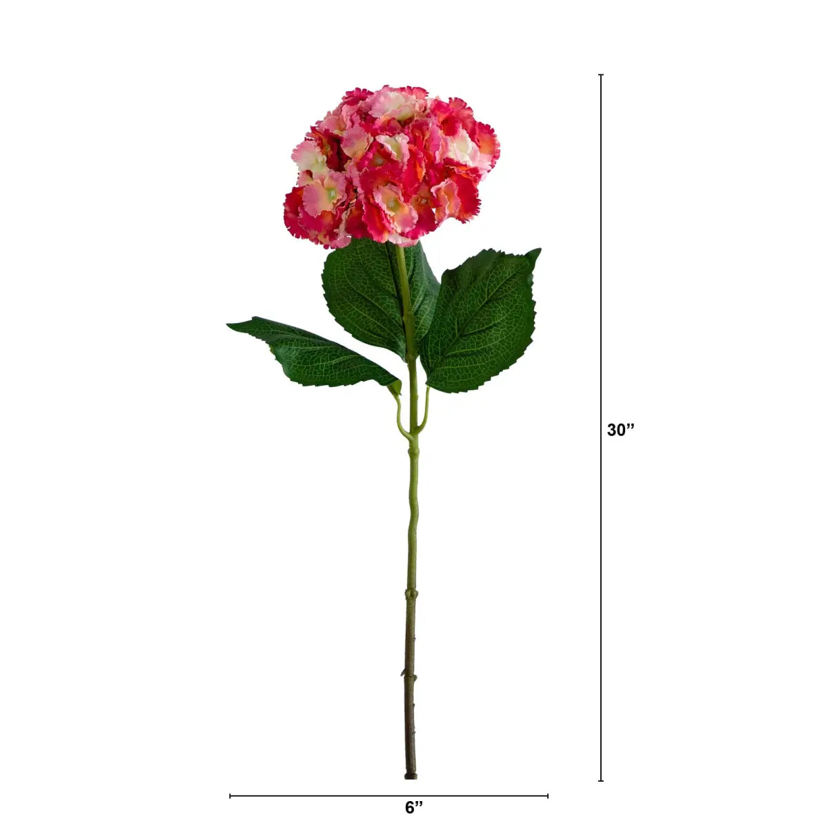 30’’ Artificial Hydrangea Flower Stems- Set of 3 - Nearly Natural
