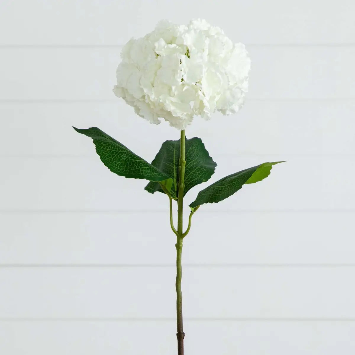 30’’ Artificial Hydrangea Flower Stems- Set of 3 - White - Nearly Natural