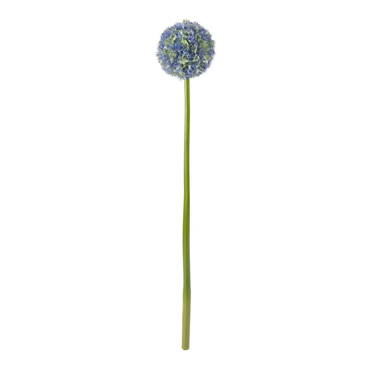 30” Ball Flower Artificial Flower Stem (Set of 3) - Blue - Nearly Natural