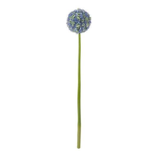 30” Ball Flower Artificial Flower Stem (Set of 3) - Blue - Nearly Natural