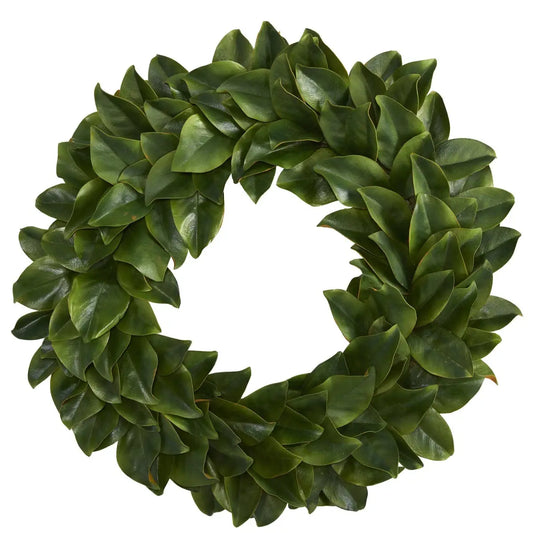 30” Magnolia Artificial Wreath - Nearly Natural