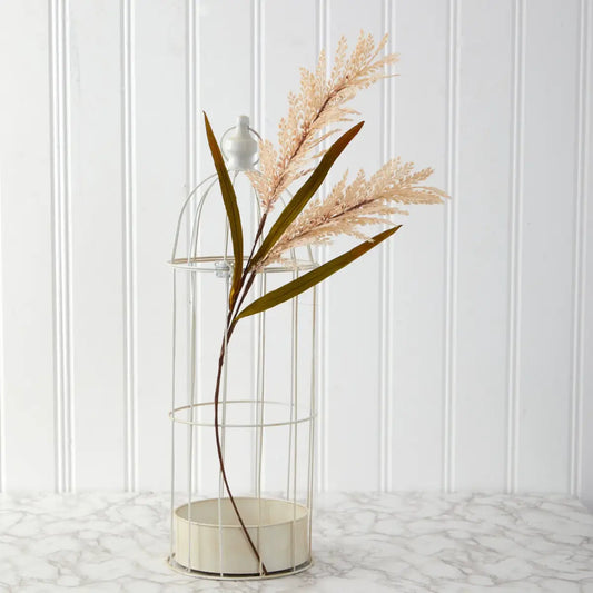 30” Sorghum Harvest Artificial Flower (Set of 12) - Autumn Color - Cream - Nearly Natural